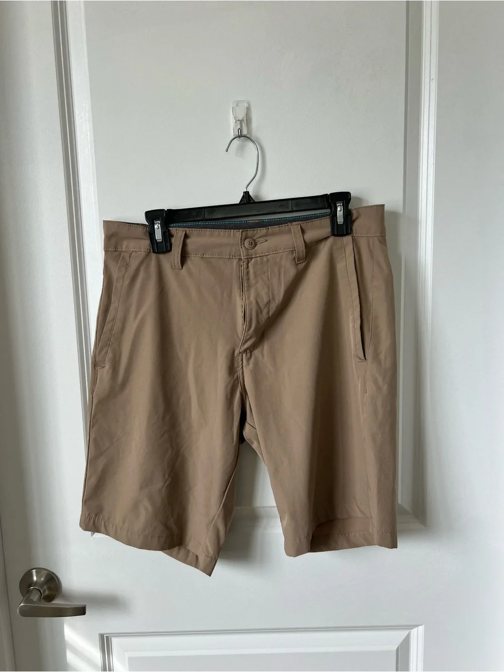 burnside Khaki Flat-Front Casual Shorts
